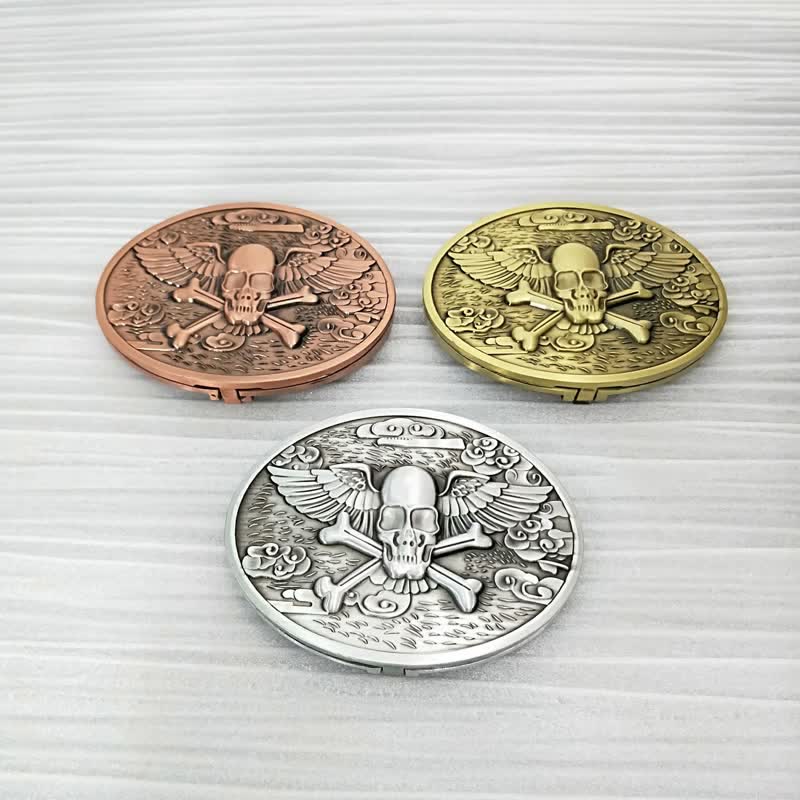 Herren DIY Totenkopf-Engel Kreative Bierhalter-Schnalle Ledergürtel