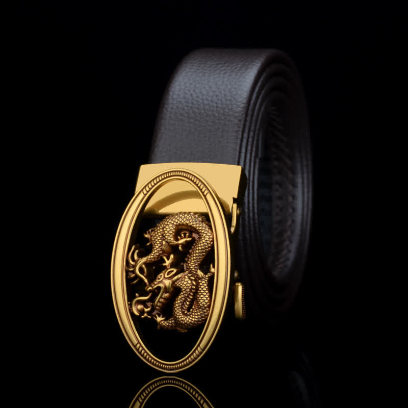 Vintage Ledergürtel mit fliegendem Drachen für Herren