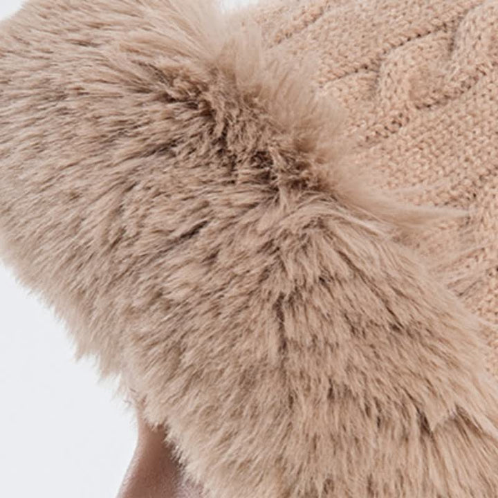 Dreifacher Bommel dicker warmer gestrickter Hut für Damen