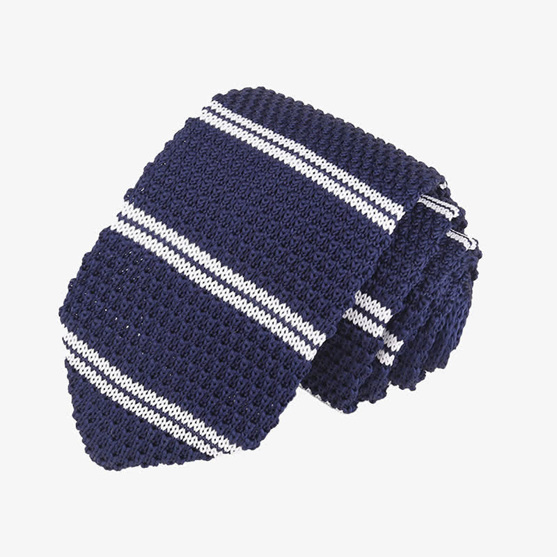 Gestrickte Krawatte mit horizontalen Streifen für Männer