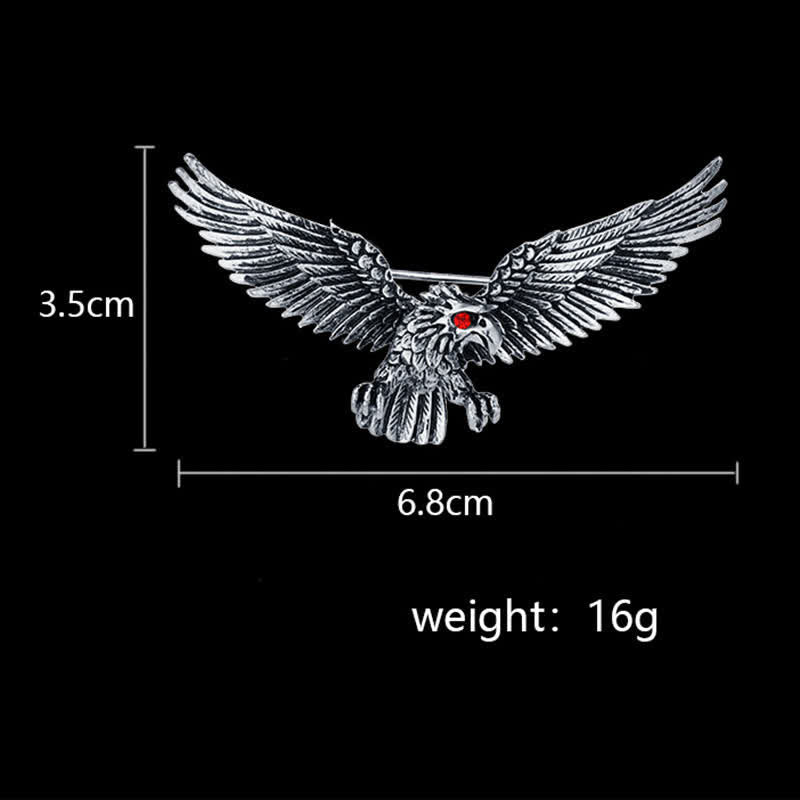 Retro-Brosche mit aufsteigendem kahlem Adler für Männer