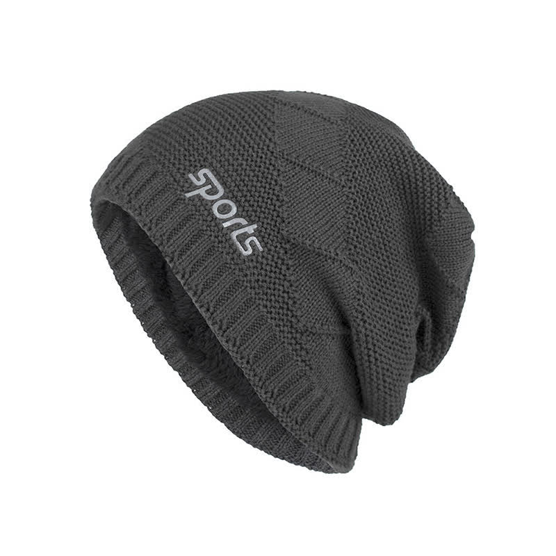 Lässige Wintermütze in Unifarbenem Strick