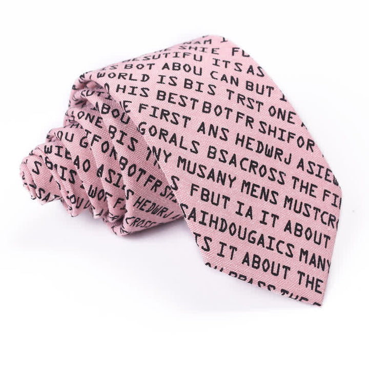 Kreative legere englische Buchstaben-Krawatte für Herren