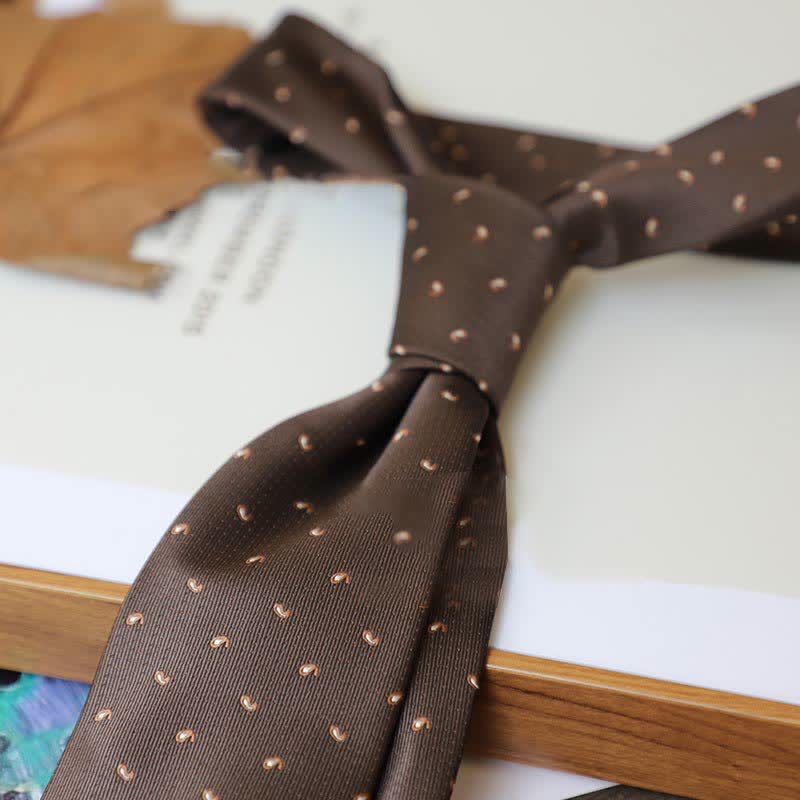 Krawatte der Serie 'Coffee Colors' mit Streifen und Paisley-Muster für Herren