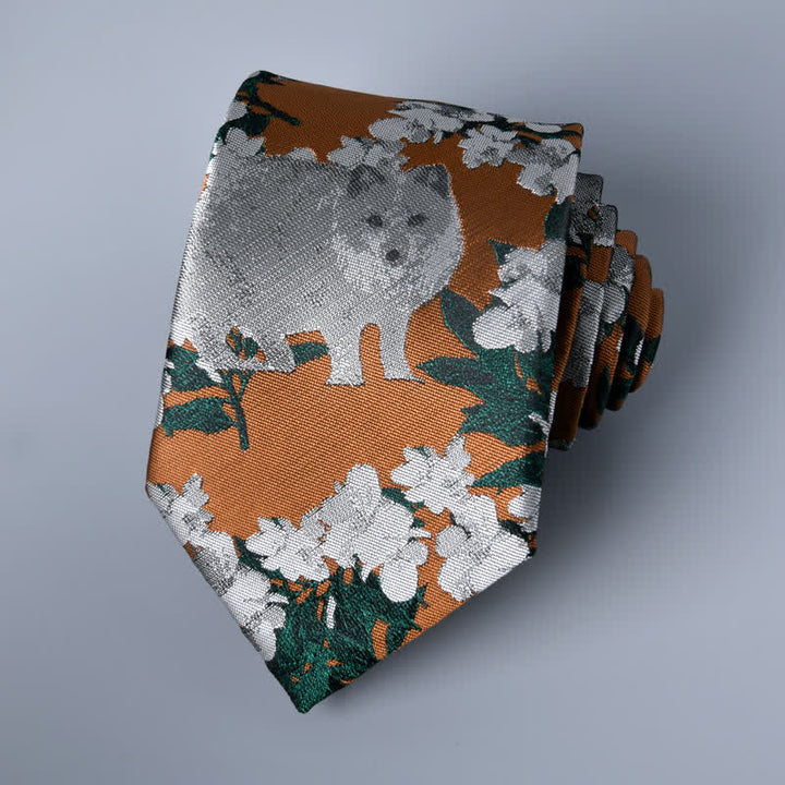 Tawny & Gray Herren Neuheit Wolf Botanische Krawatte