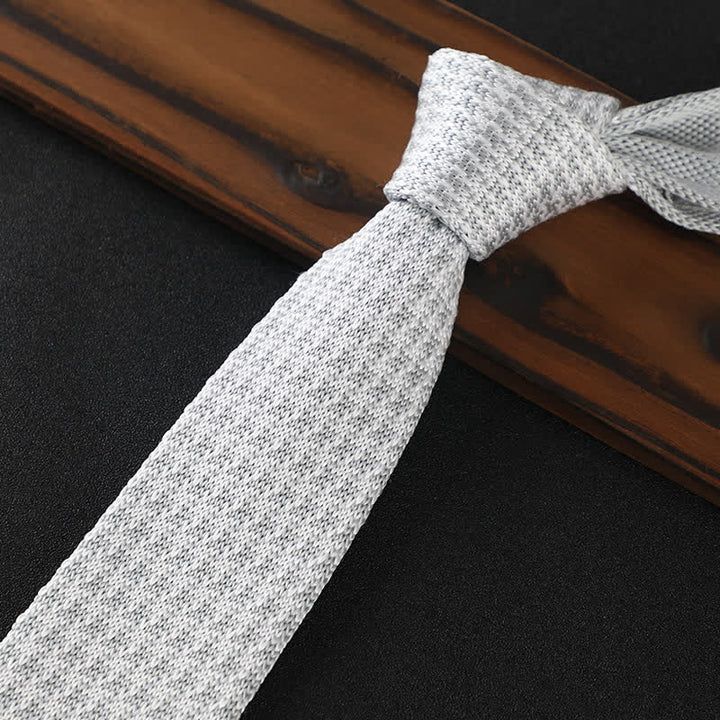 Hahnentritt-Karo Gestrickte Krawatte für Männer