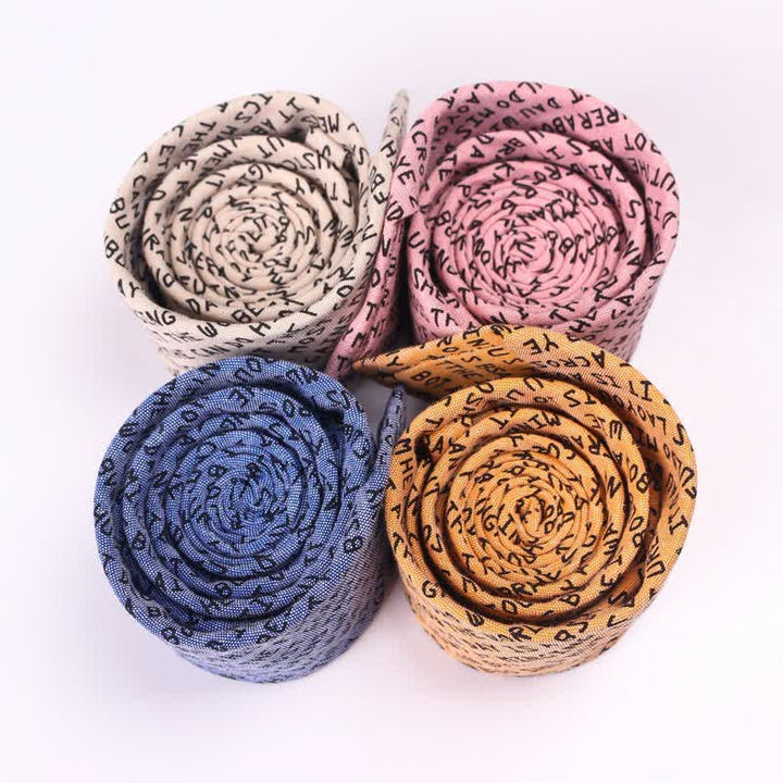 Kreative legere englische Buchstaben-Krawatte für Herren