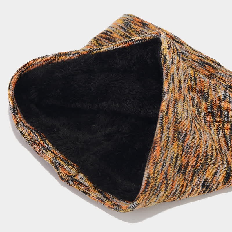 3-teiliges Unisex-Mehrfarbiger Hut-Schal-Handschuh-Set