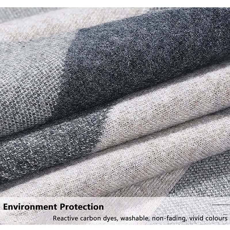 Freizeitgeschäft Karo reiner Wollschal für Männer