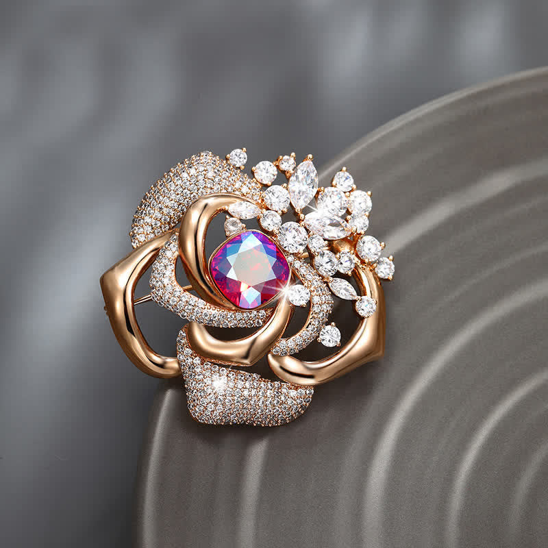 Frauen's Glänzende Blühende Rosenbrosche