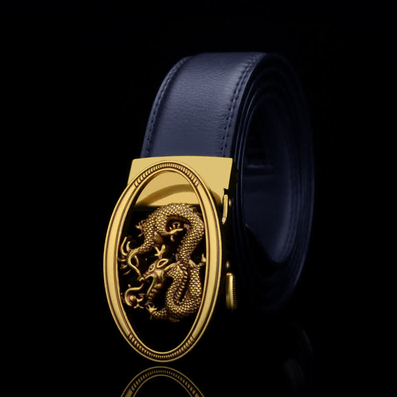 Vintage Ledergürtel mit fliegendem Drachen für Herren