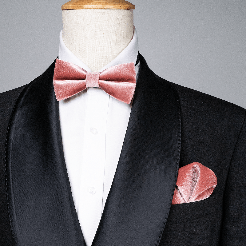 Einfarbige Samtfliege für Männer in Staubigem Rosa