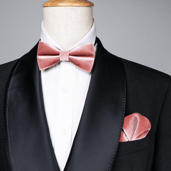 Einfarbige Samtfliege für Männer in Staubigem Rosa