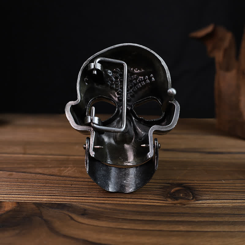 DIY Totenkopfschnalle Ledergürtel für Männer