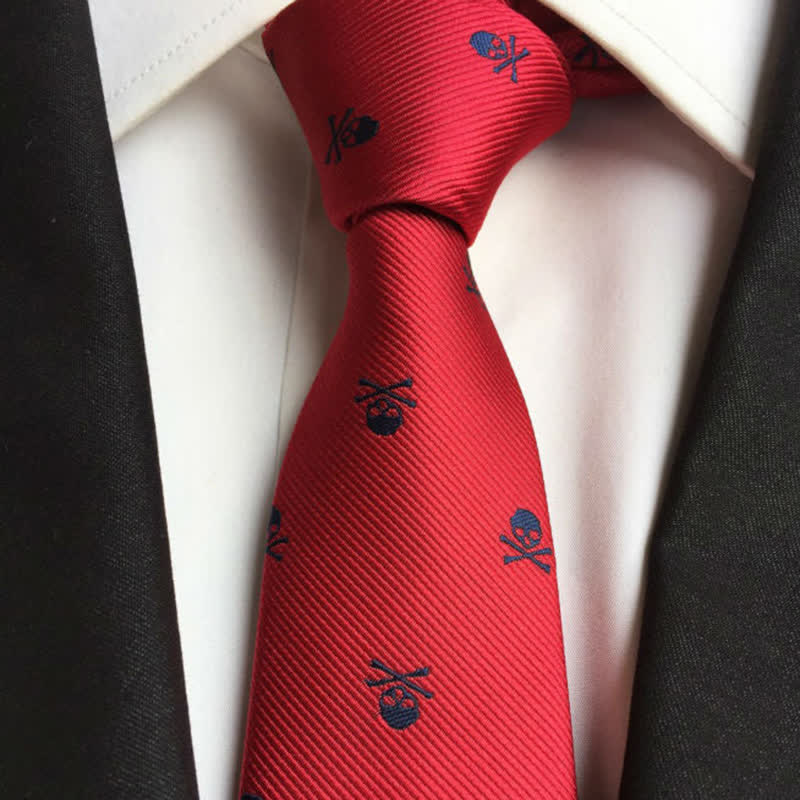 Halloween-Krawatte mit Totenkopf für Herren