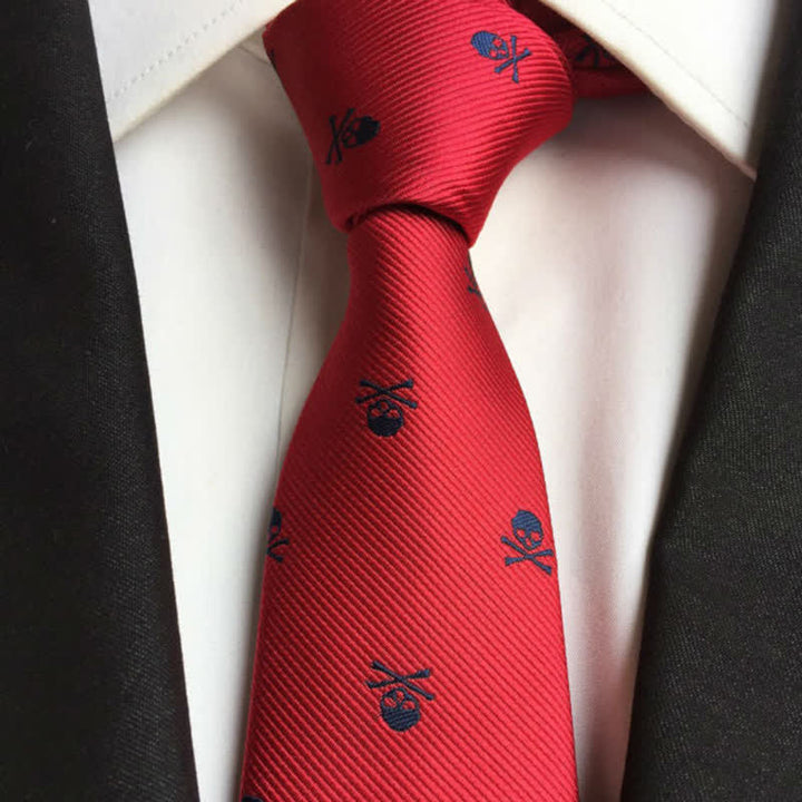 Halloween-Krawatte mit Totenkopf für Herren