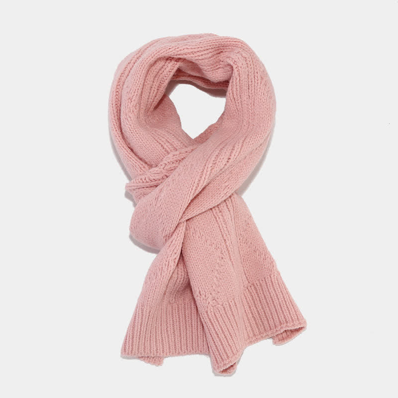 3-tlg. Frauen Strickmütze Schal Fingerlose Handschuhe Set