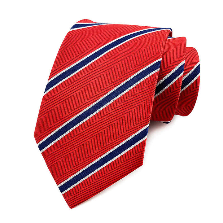 Herren Preppy Urban gestreifte Krawatte