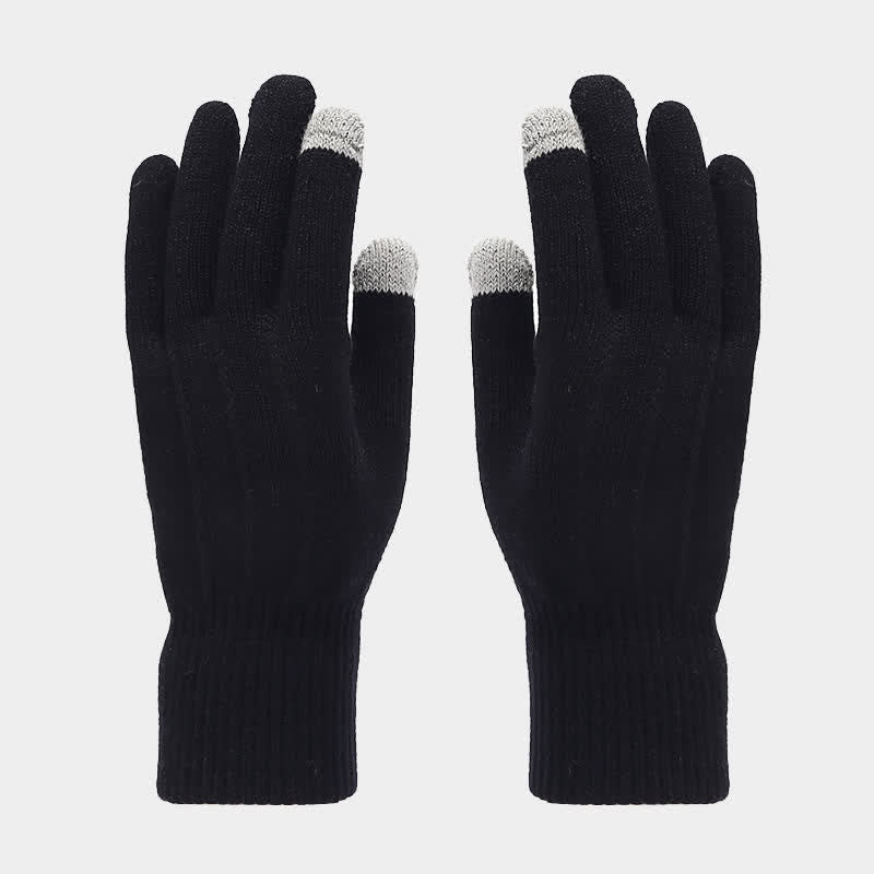 3er-Set Unisex Klassischer Vielseitiger Hut Schal Handschuh Set