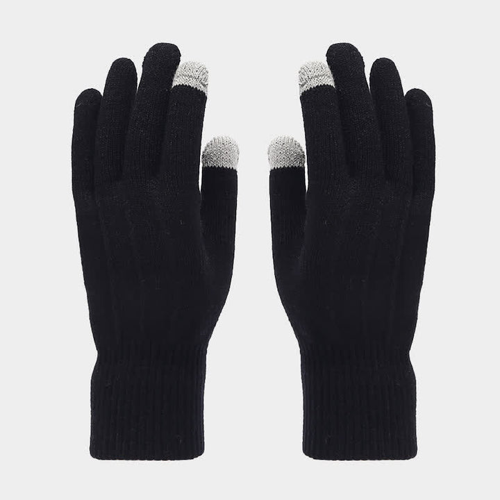 3er-Set Unisex Klassischer Vielseitiger Hut Schal Handschuh Set