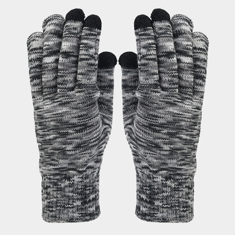 3-teiliges Unisex-Mehrfarbiger Hut-Schal-Handschuh-Set