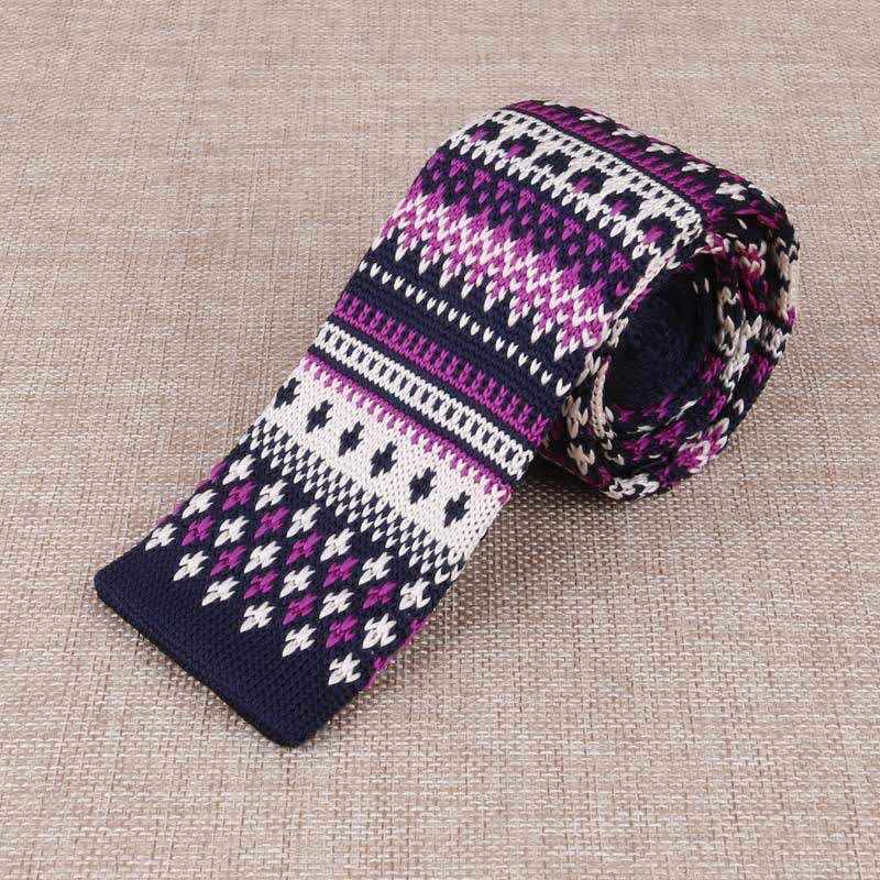 Exotische schlanke gestrickte Krawatte für Herren