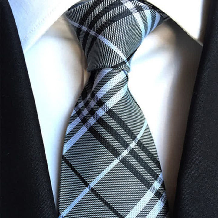 Moderne Business-Krawatte für Herren im Karo-Look
