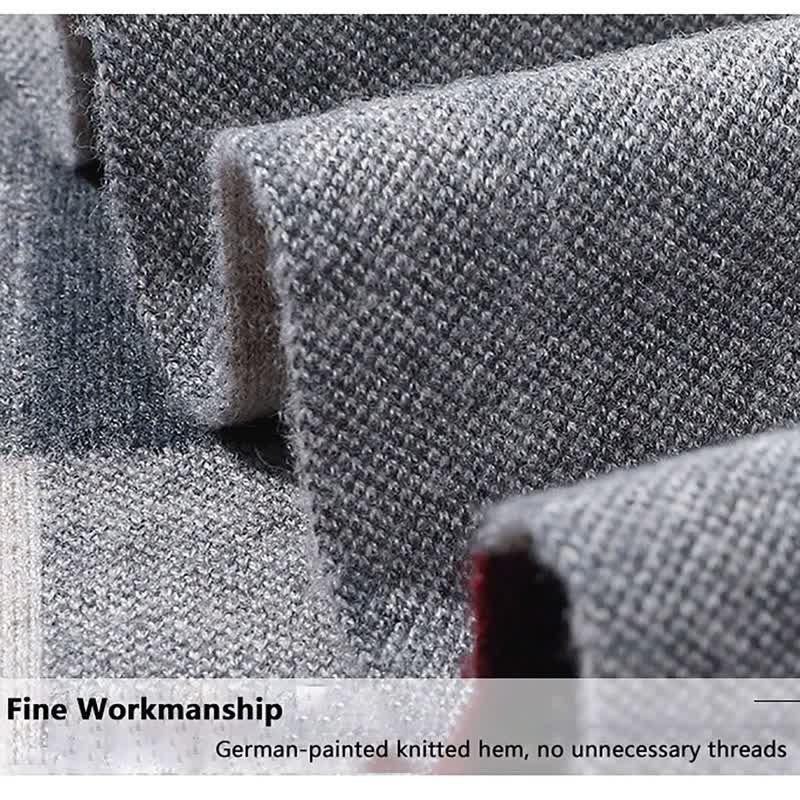 Freizeitgeschäft Karo reiner Wollschal für Männer