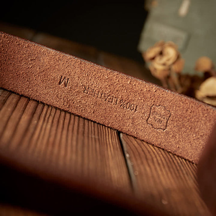 Robuster Ledergürtel für Herren mit Kupferschnalle