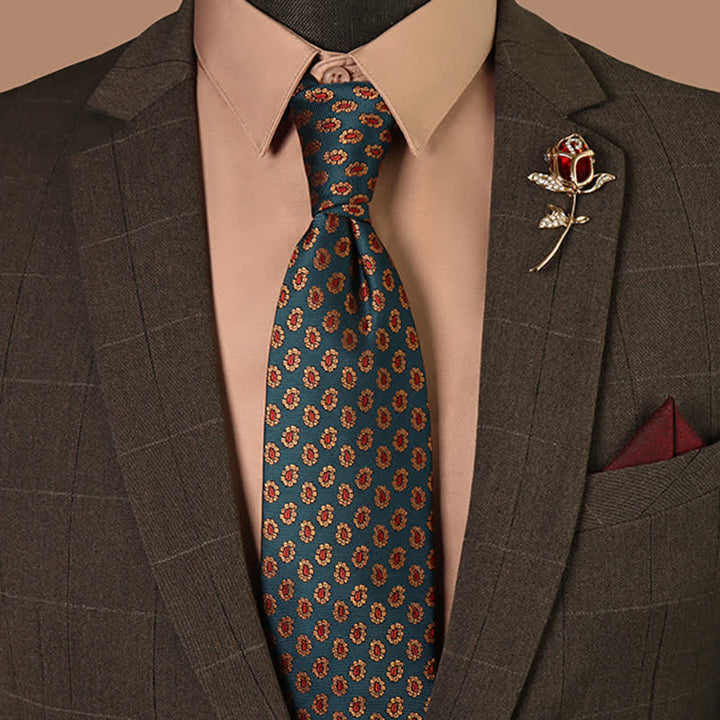 Herren neuartige Mikro Paisley Blumen Krawatte