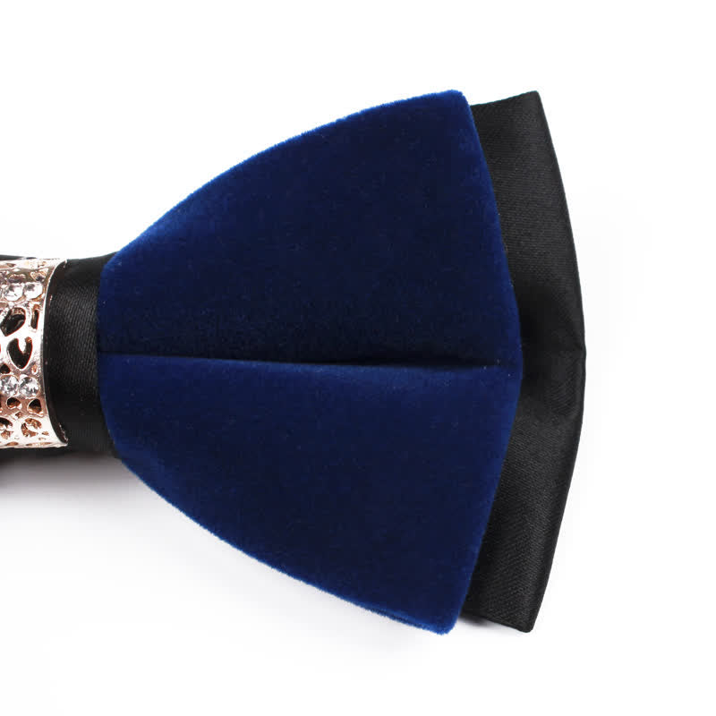 Herren-Samtfliege mit Strass-Patchwork