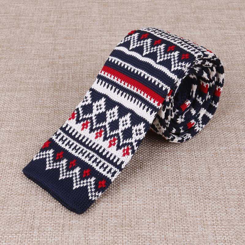 Exotische schlanke gestrickte Krawatte für Herren