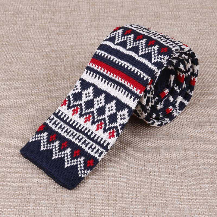 Exotische schlanke gestrickte Krawatte für Herren