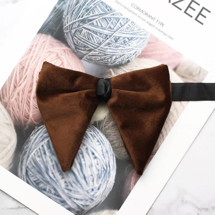 Oversized Fliege Herren aus Samt in Einfarbig