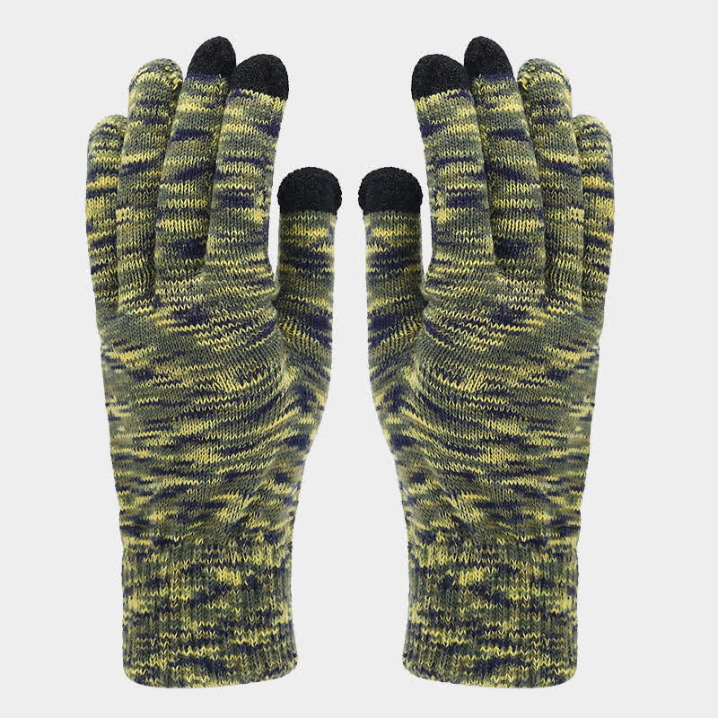 3-teiliges Unisex-Mehrfarbiger Hut-Schal-Handschuh-Set