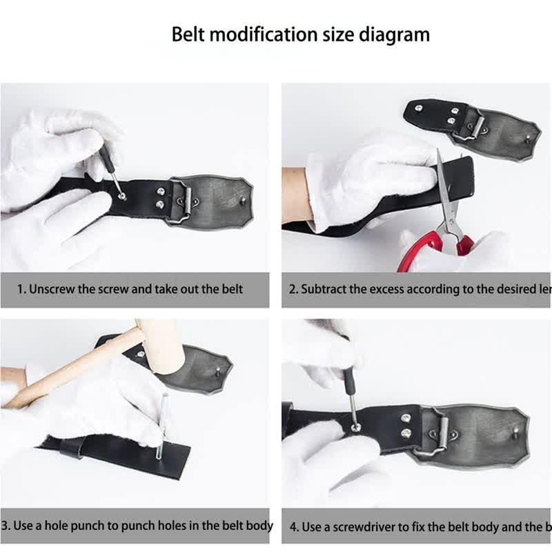 Gothic-Ledergürtel für Herren mit Adler-Totenkopf