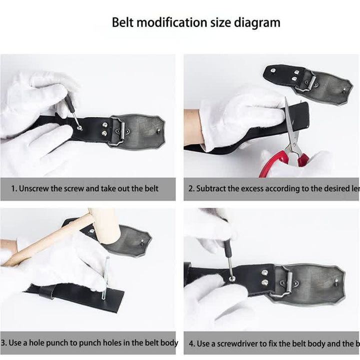 Gothic-Ledergürtel für Herren mit Adler-Totenkopf