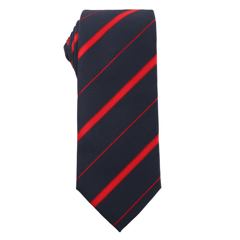 Herrenkrawatte Energetic Red Black Series Gestreift