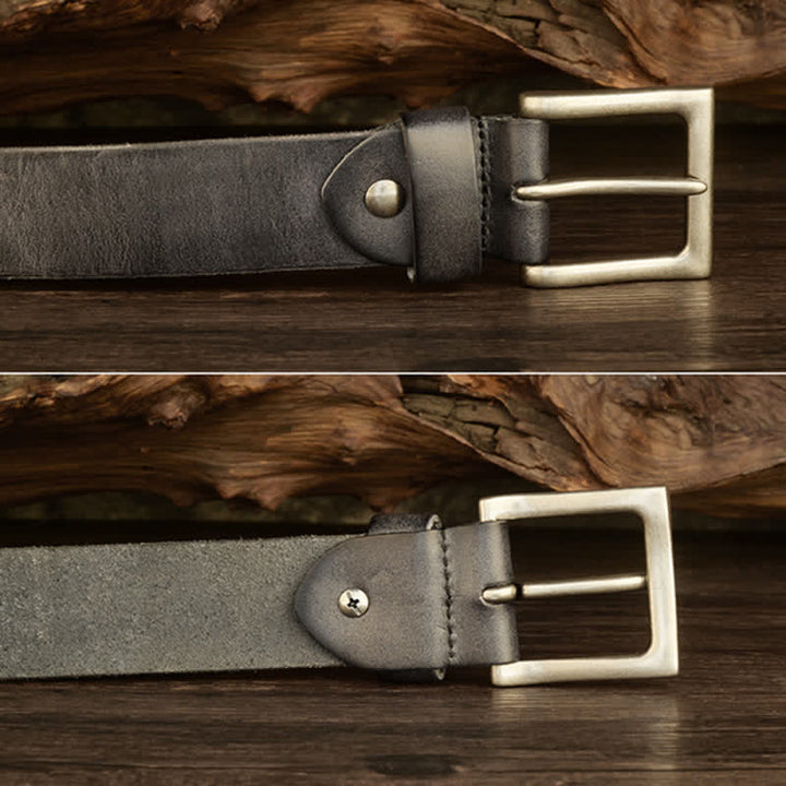 Herren Punk Heavy Metal Nietengürtel aus Leder