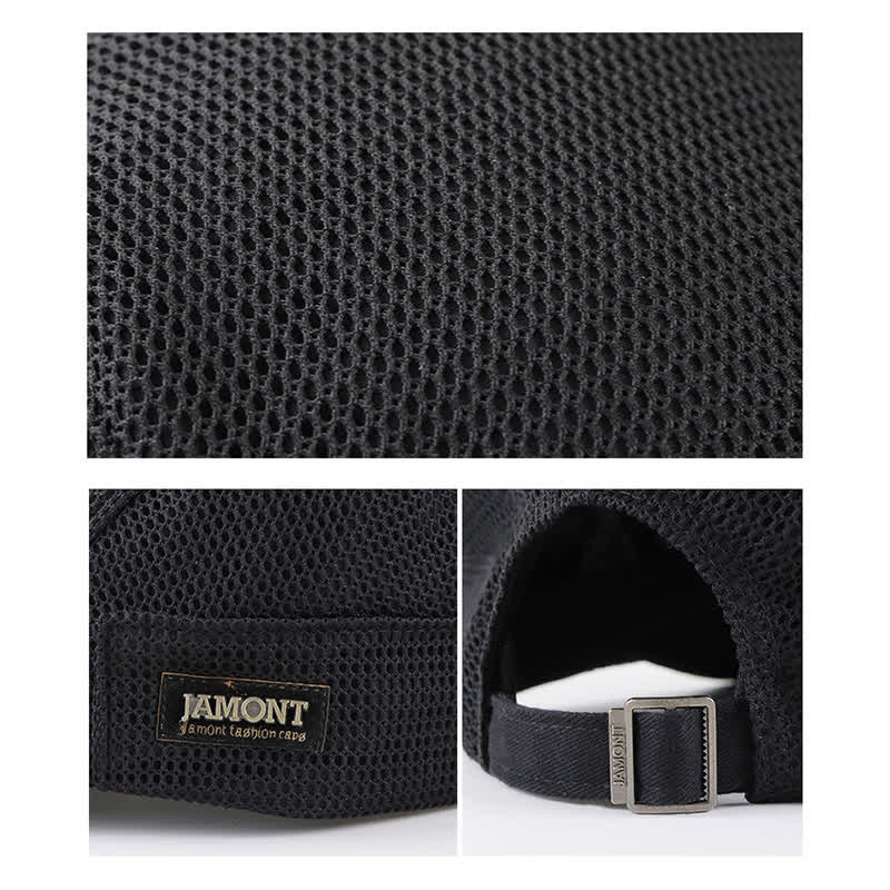 Stilvolle, atmungsaktive Sport-Barettkappe mit Netz