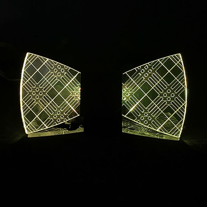 7 Farben kariert Gentleman Leuchtend Acryl Fliege