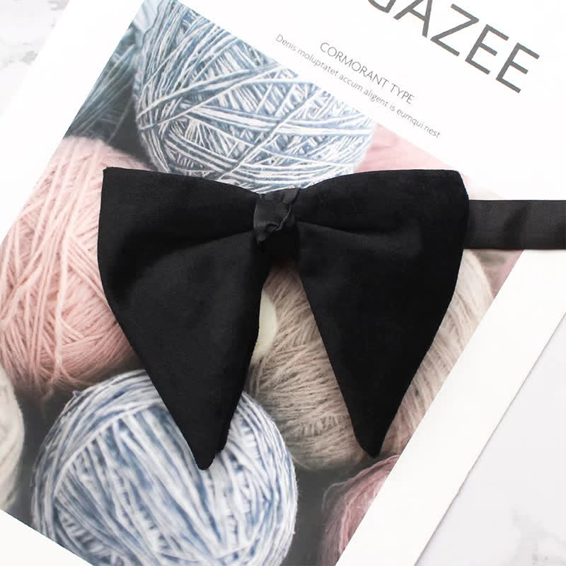 Oversized Fliege Herren aus Samt in Einfarbig