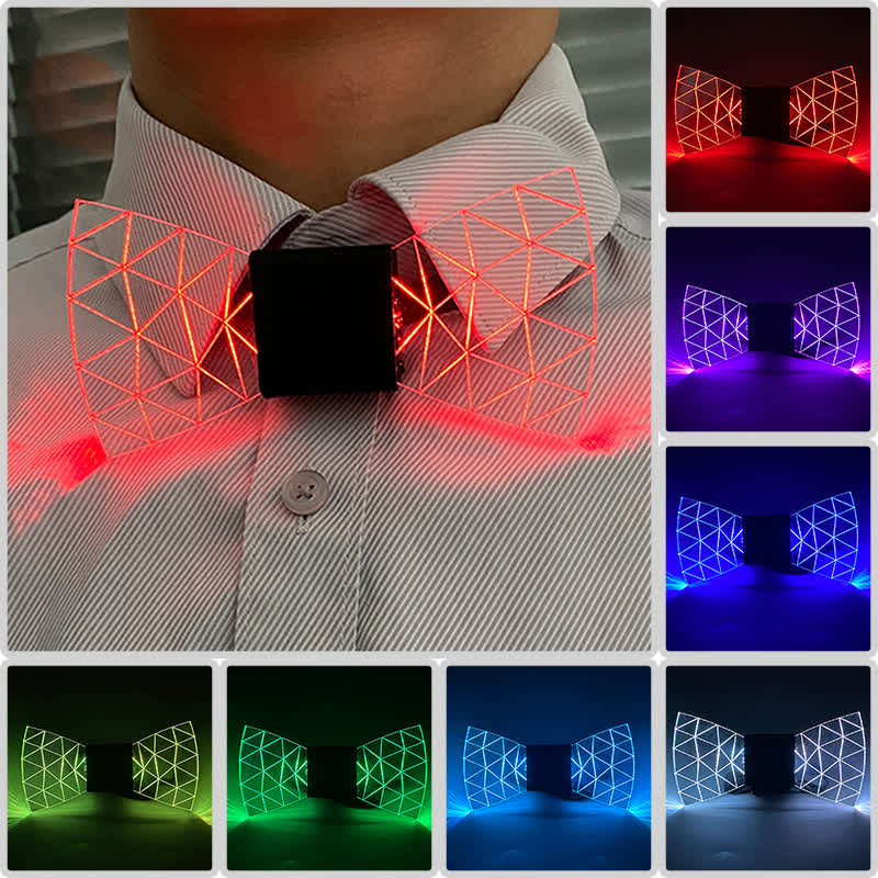 7 Farben Neon LED Diamantmuster Acryl Fliege
