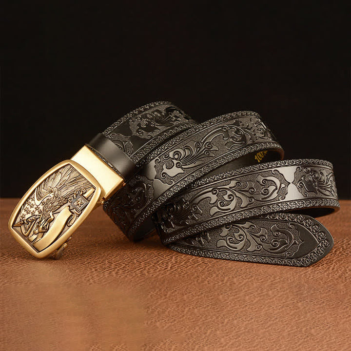 Amerikanische Flagge Adler Leder Gürtel für Männer