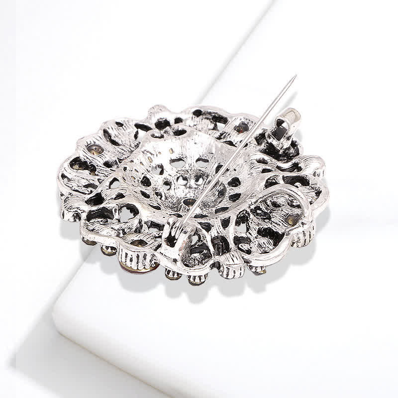 Barocke Hofbrosche für Frauen mit hohlen Blumen