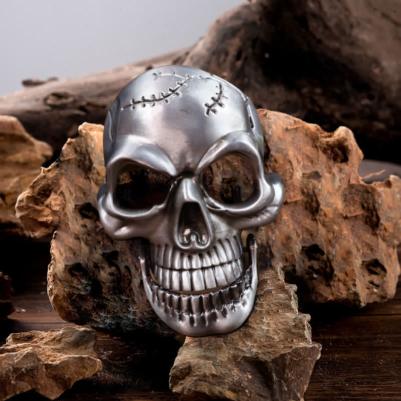 DIY Totenkopfschnalle Ledergürtel für Männer