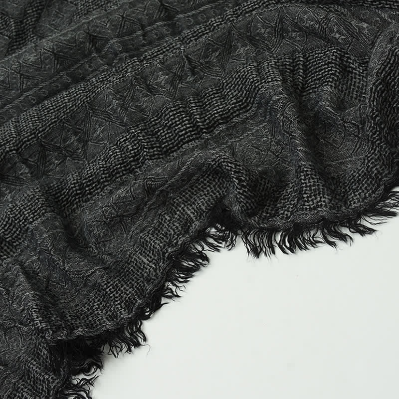 Vielseitiger Herrenrauten-Karierter Schal mit Rohkanten