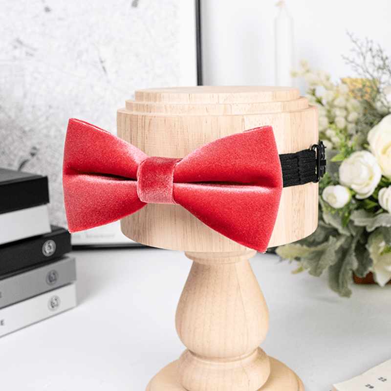 Karminrote Samtfliege für Männer in Uni-Farbe