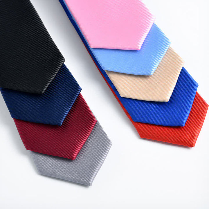 Herren Einfarbige Reißverschlusskrawatte Verstellbare Krawatte