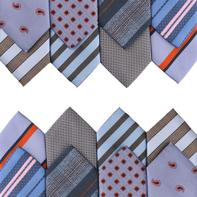 Paisley Gestreifte Krawatte der Blauen Serie für Herren